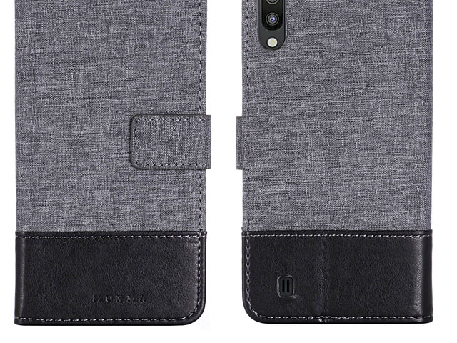 Samsung Galaxy M10 Canvas Leather Flip Card Case