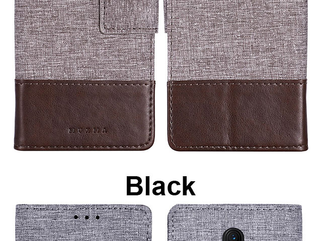 OnePlus 7 Pro Canvas Leather Flip Card Case