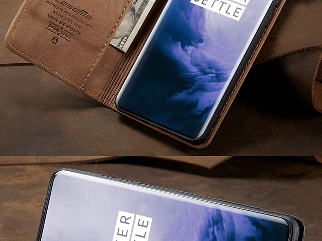 OnePlus 7 Pro Retro Flip Leather Case