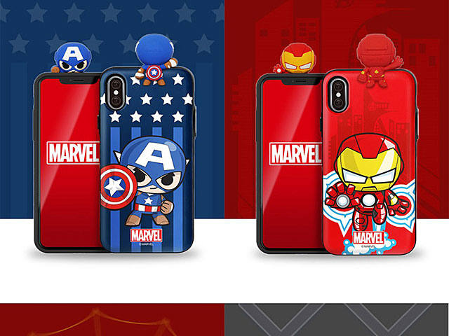3D Marvel Series Mirror Card Case for iPhone X / XS (5.8)