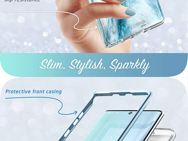 i-Blason Cosmo Slim Designer Case (Blue Marble) for Samsung Galaxy Note10+ / Note10+ 5G