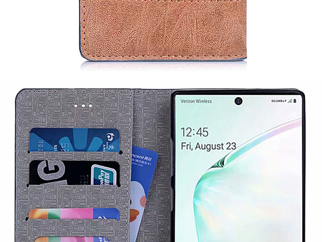 Samsung Galaxy Note10+ / Note10+ 5G Two-Tone Leather Flip Case