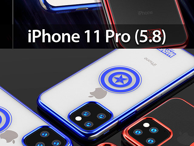 Marvel Series Electroplating TPU Soft Case for iPhone 11 Pro (5.8)