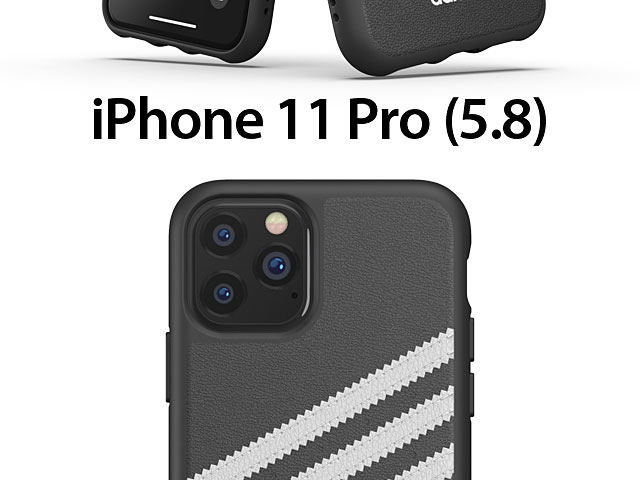 Adidas Moulded Case PU FW19 (Black/White) for iPhone 11 Pro Max (6.5)