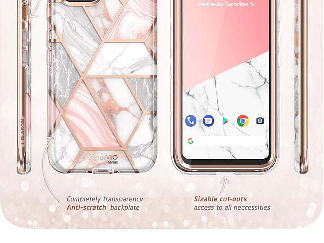 i-Blason Cosmo Slim Designer Case (Pink Marble) for Google Pixel 4
