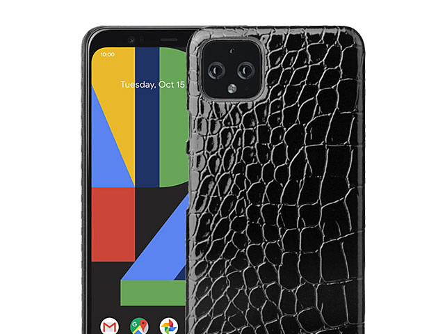 Google Pixel 4 XL Crocodile Leather Back Case