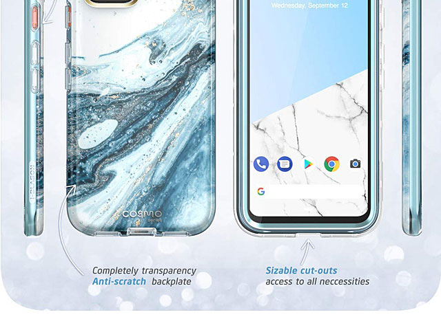 i-Blason Cosmo Slim Designer Case (Blue Marble) for Google Pixel 4 XL