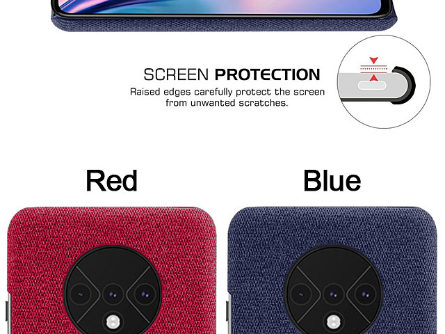 OnePlus 7T Fabric Canvas Back Case