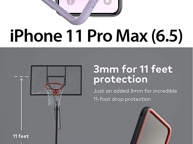 RhinoShield CrashGuard NX Case for iPhone 11 Pro, Blush Pink + White  Rim/Button 