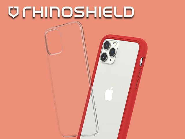 RhinoShield iPhone 12 Pro Max Case MOD NX with Rim, Button, Frame, Clear  Back Plate Black