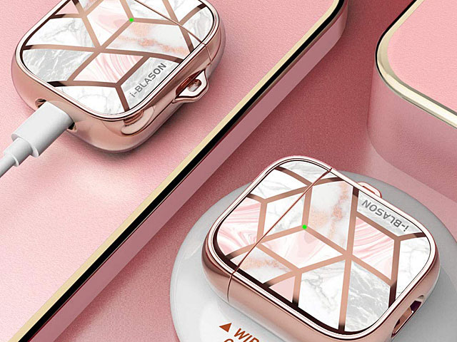 i-Blason Cosmo Slim Designer Case (Pink Marble) for Apple AirPods