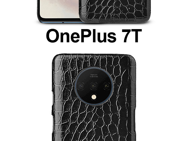 OnePlus 7T Crocodile Leather Back Case