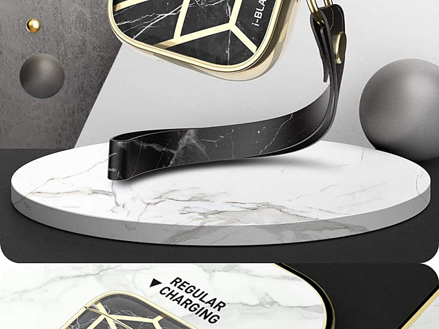 i-Blason Cosmo Slim Designer Case (Black Marble) for Apple AirPods