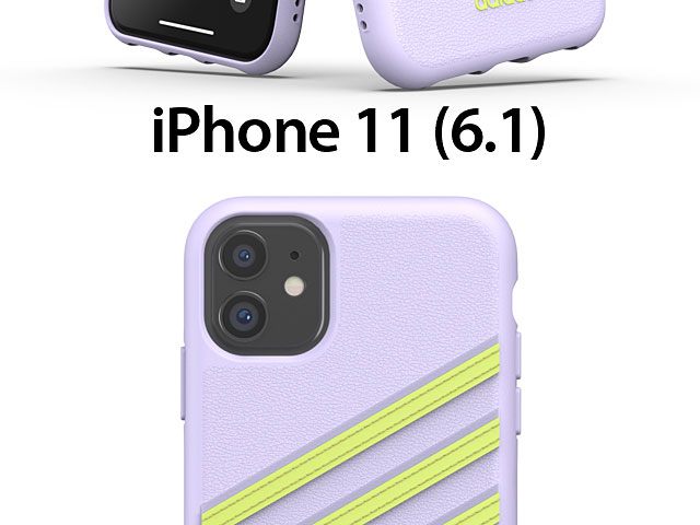 Adidas Moulded Case PU Woman SS20 (Purple Tint/Hi-Res Yellow) for iPhone 11 (6.1)