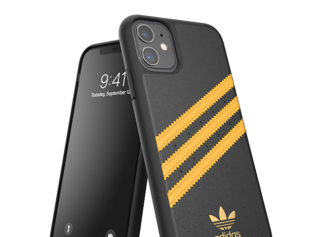 Adidas Moulded Case PU Woman SS20 (Black/Collegiate Gold) for iPhone 11 (6.1)
