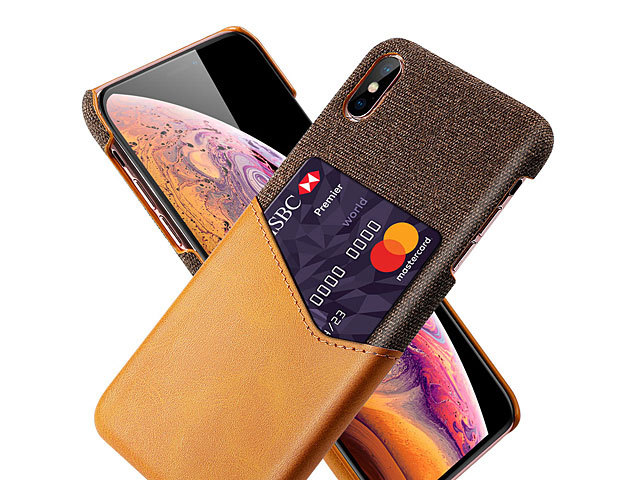 iPhone XS Max (6.5) Two-Tone Leather Case with Card Holder