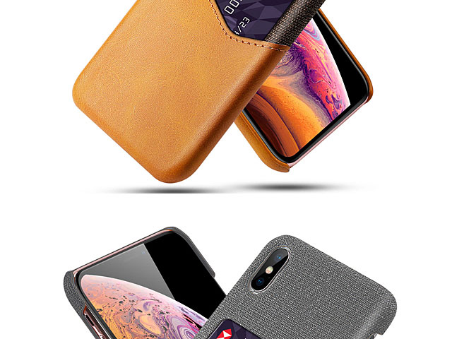 iPhone XS Max (6.5) Two-Tone Leather Case with Card Holder