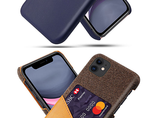 iPhone 11 (6.1) Two-Tone Leather Case with Card Holder