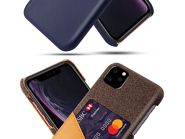 iPhone 11 Pro Max (6.5) Two-Tone Leather Case with Card Holder