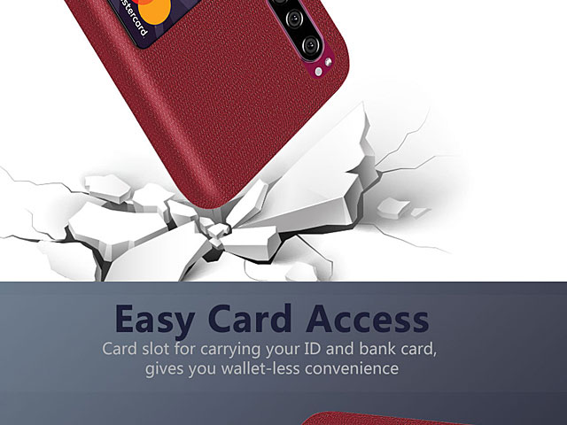 Tosim Sony Xperia 5 Hülle Klappbar Leder Brieftasche Handyhülle Klapphülle mit Kartenhalter Stossfest Lederhülle für Sony Xperia 5 TOXLI010594 Rot 