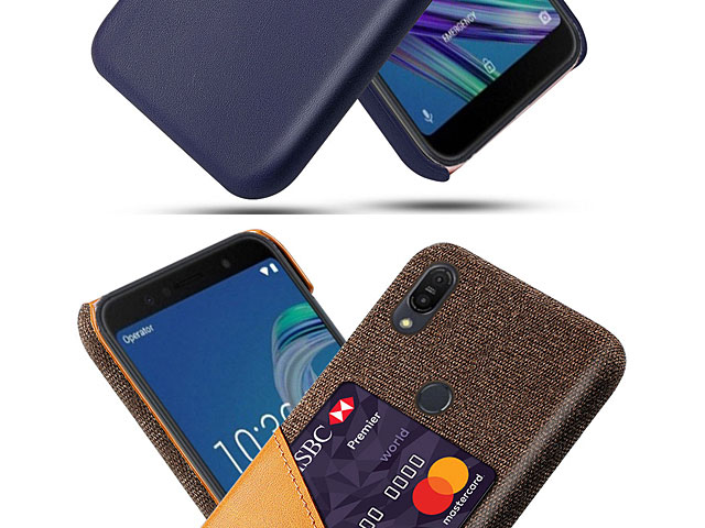 Asus Zenfone Max Pro (M1) ZB601KL Two-Tone Leather Case with Card Holder