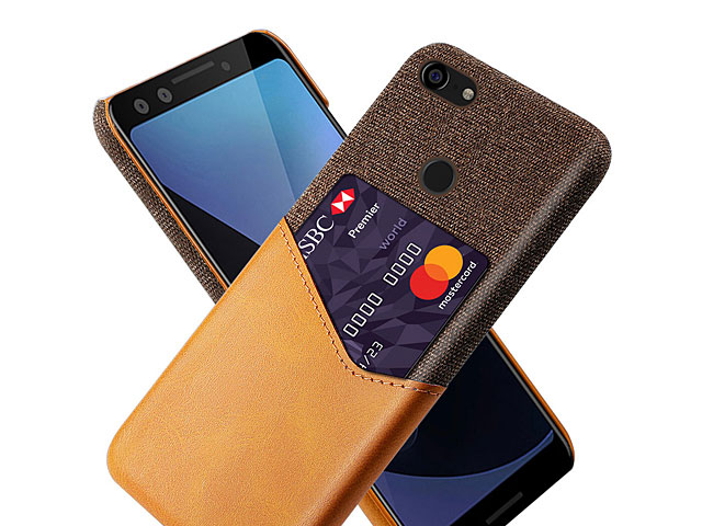 Google Pixel 3 Two-Tone Leather Case with Card Holder