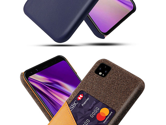 Google Pixel 4 Two-Tone Leather Case with Card Holder