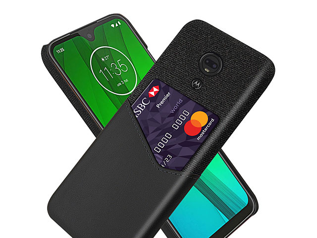 Motorola Moto G7 Two-Tone Leather Case with Card Holder