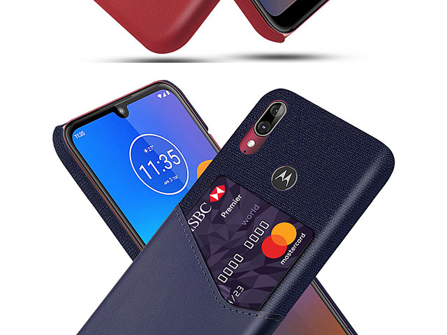 Motorola Moto E6 Plus Two-Tone Leather Case with Card Holder