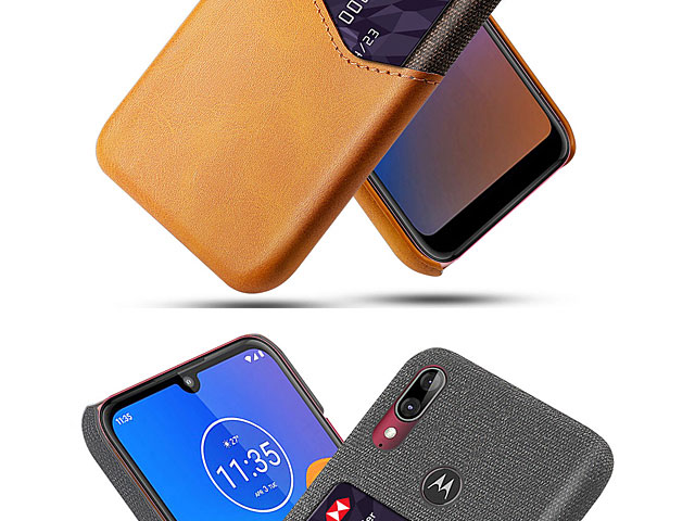 Motorola Moto E6 Plus Two-Tone Leather Case with Card Holder