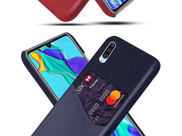Huawei P30 Two-Tone Leather Case with Card Holder