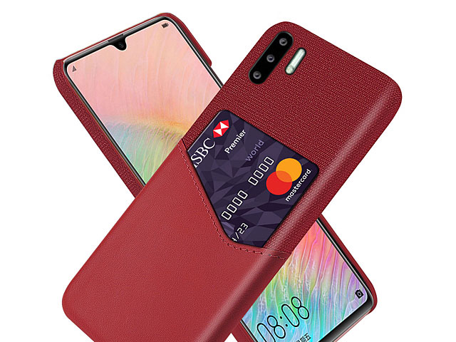 Huawei P30 Pro Two-Tone Leather Case with Card Holder