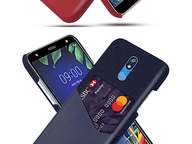 LG K40 Two-Tone Leather Case with Card Holder