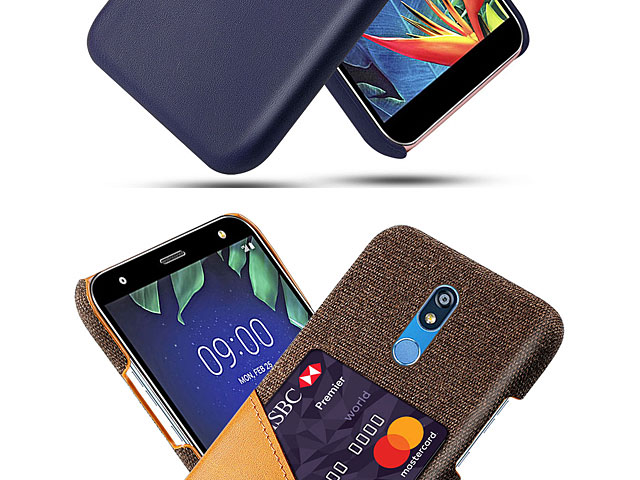 LG K40 Two-Tone Leather Case with Card Holder