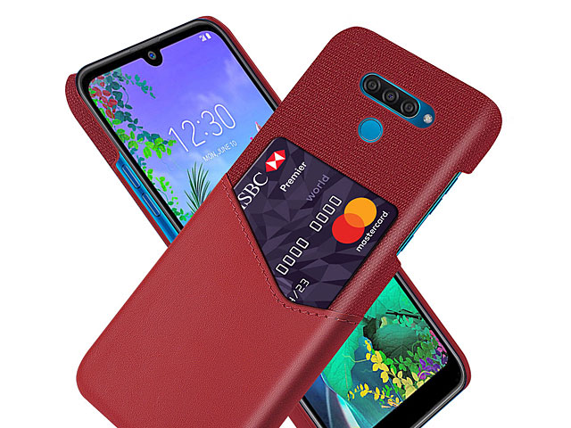 LG Q60 Two-Tone Leather Case with Card Holder