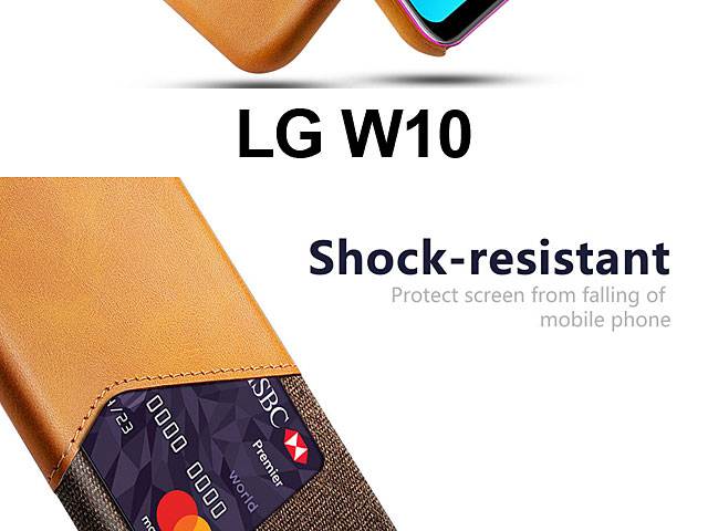 LG W10 Two-Tone Leather Case with Card Holder