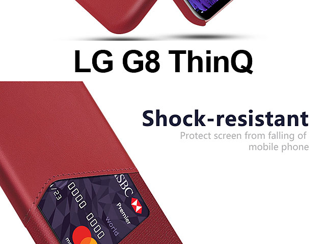 LG G8 ThinQ Two-Tone Leather Case with Card Holder