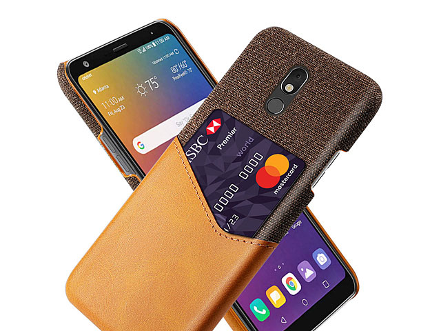 LG Stylo 5 Two-Tone Leather Case with Card Holder