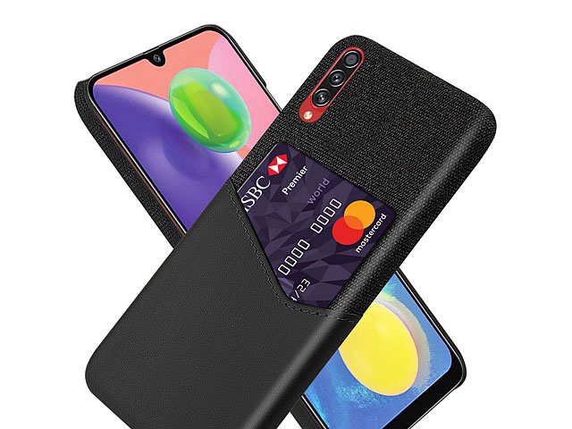 Samsung Galaxy A70s Two-Tone Leather Case with Card Holder