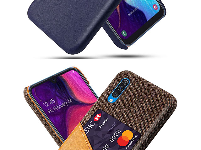 Samsung Galaxy A30s Two-Tone Leather Case with Card Holder