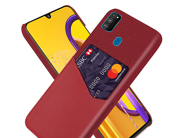 Samsung Galaxy M30s Two-Tone Leather Case with Card Holder