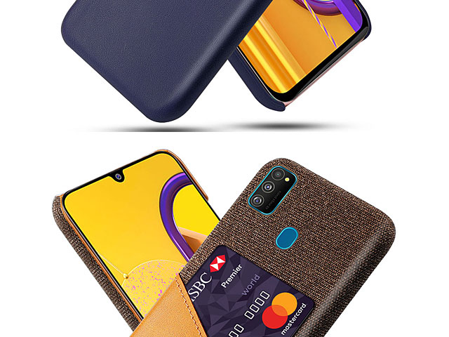Samsung Galaxy M30s Two-Tone Leather Case with Card Holder