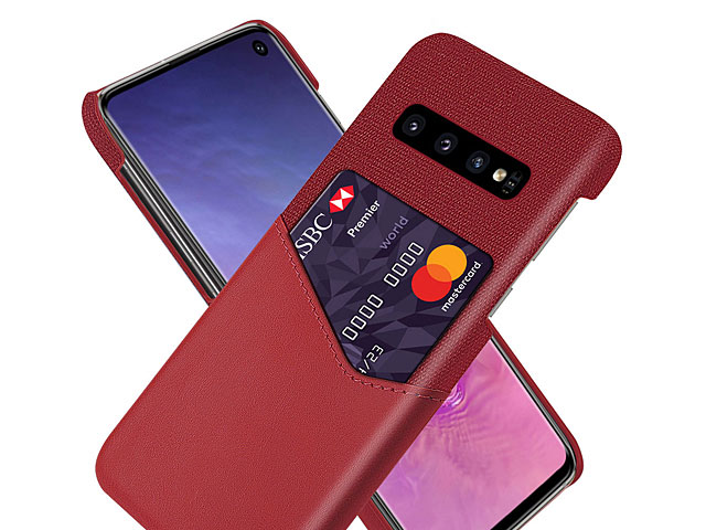 Samsung Galaxy S10 Two-Tone Leather Case with Card Holder