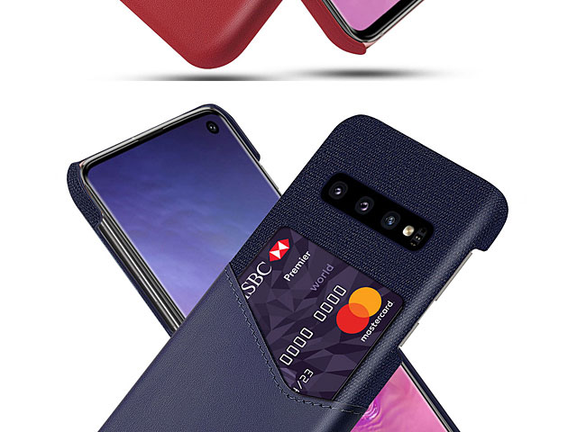 Samsung Galaxy S10+ Two-Tone Leather Case with Card Holder