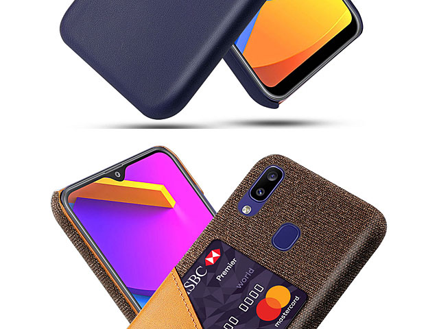 Samsung Galaxy M10s Two-Tone Leather Case with Card Holder