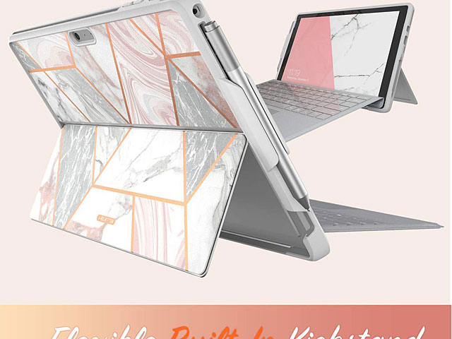 i-Blason Cosmo Slim Designer Case (Pink Marble) for Microsoft Surface Pro 7