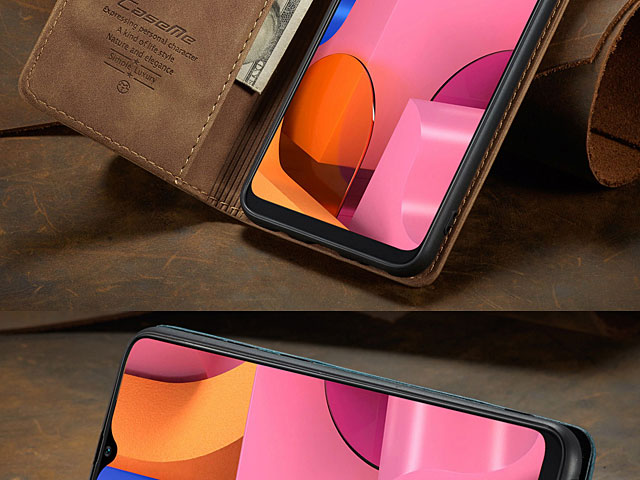 Samsung Galaxy A20s Retro Flip Leather Case