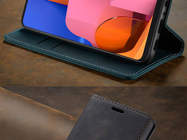 Samsung Galaxy A20s Retro Flip Leather Case