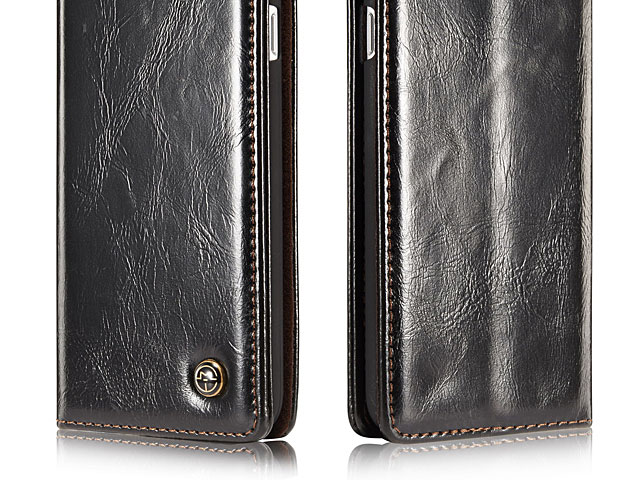 iPhone SE (2020) Magnetic Flip Leather Wallet Case