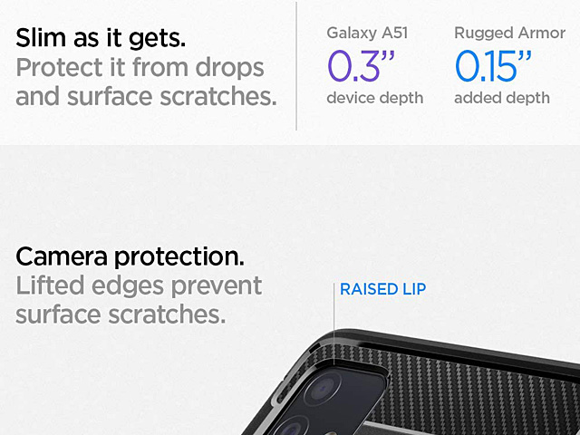 Spigen Rugged Armor Case for Samsung Galaxy A51